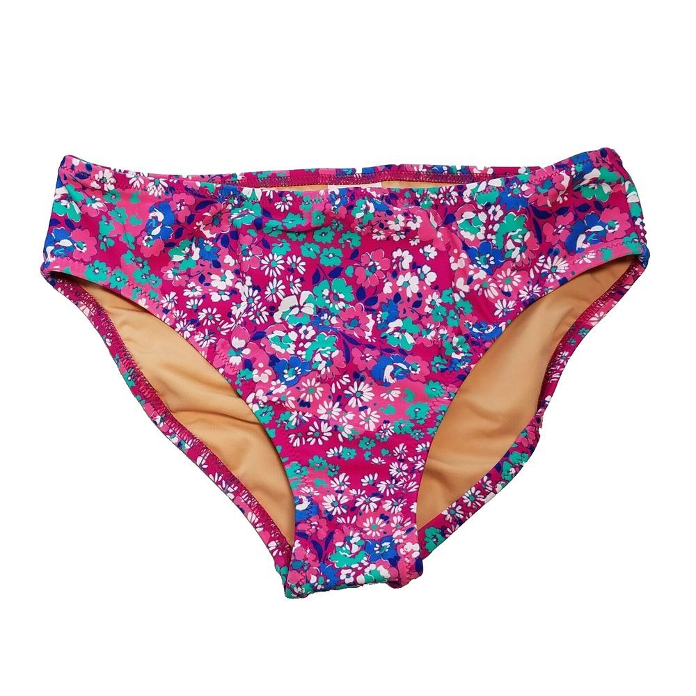 J. Crew Factory Girls Bikini Bottom Size 12 Multi Brilliant Plum Regal NWOT